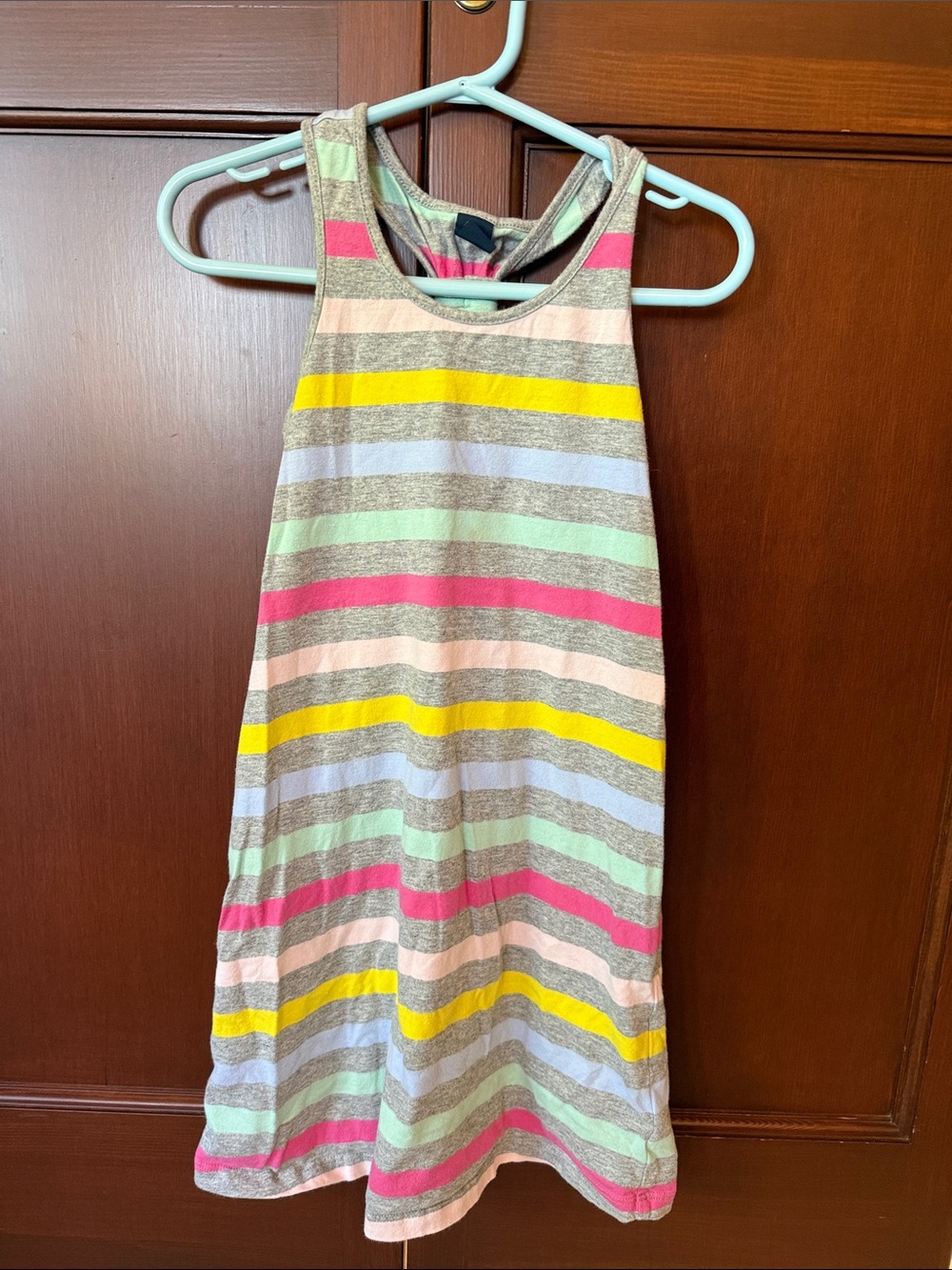 GAP Girls' Striped Tank Dress in Pink, Yellow, Mint & Gray